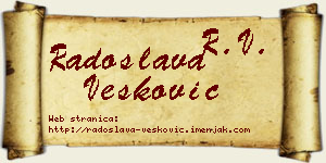Radoslava Vesković vizit kartica